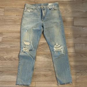 Rag & Bone Ripped Boyfriend Jeans